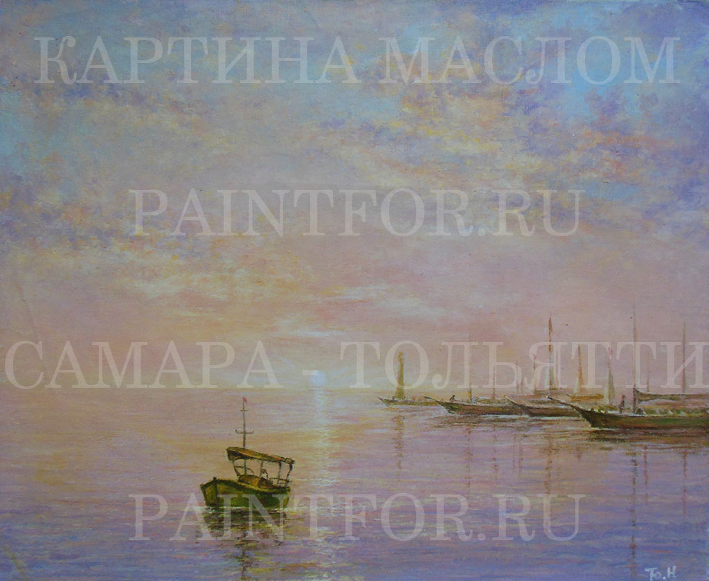 Картина маслом Зарево 50х60